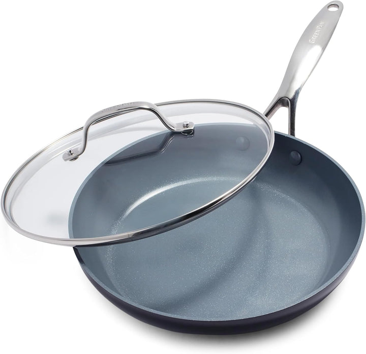 GreenPan Valencia Pro Harteloxierte Gesunde Keramik Anti-Stick 26 cm Bratpfanne mit Deckel, PFAS-fre
