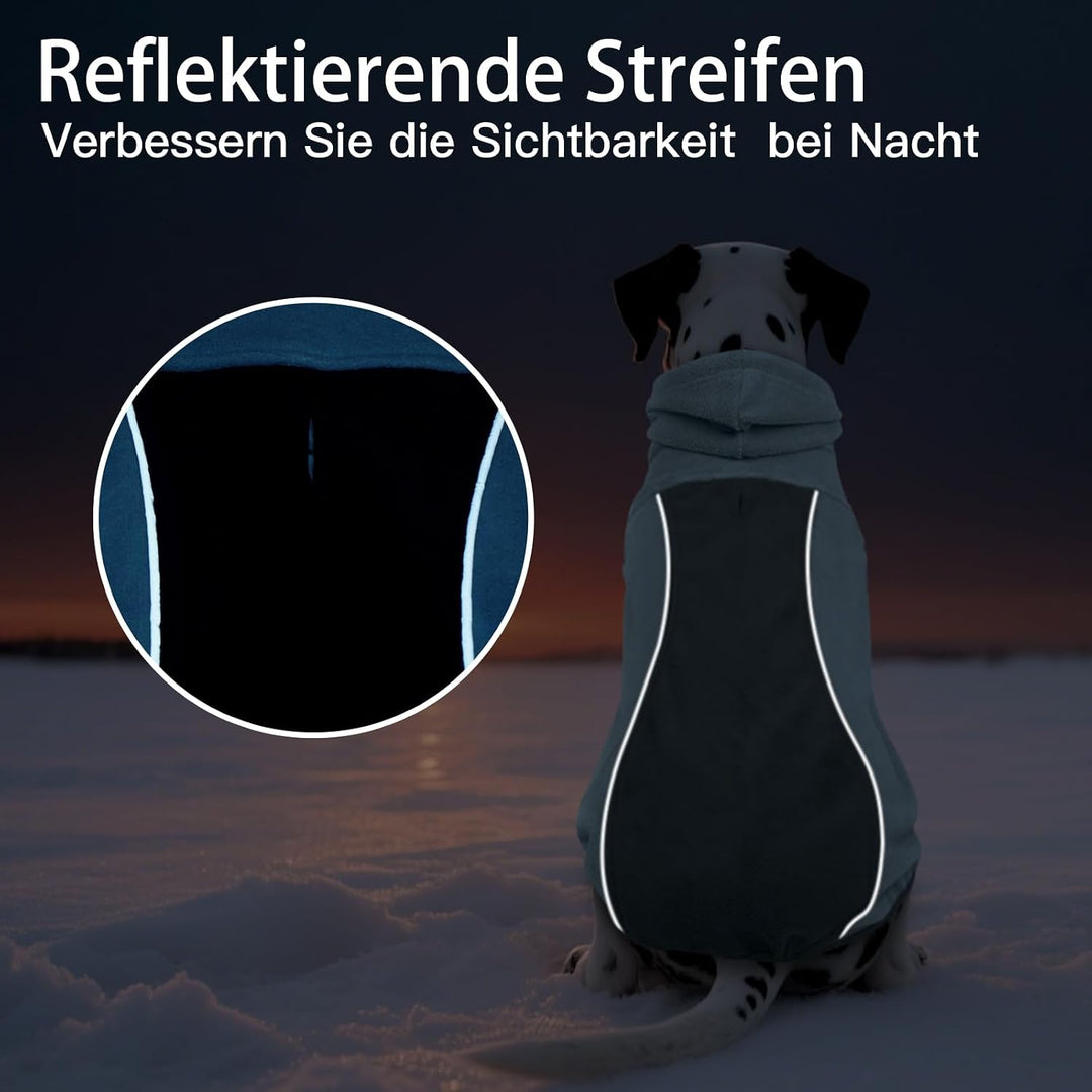 Hundemantel Winter - Hunde Teddy Mantel mit Leinenloch | Leichter Hundefleecepulli, Ärmellose Hundew