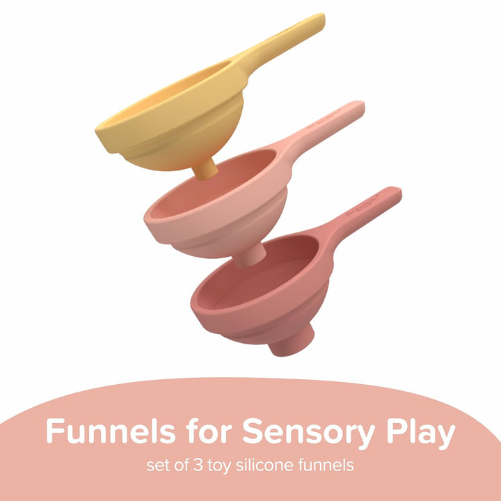 Inspire My Play 3 x Naturtrichter für Kinder - Trichterset für Kinder - Sensorisches Spielzeug und Z
