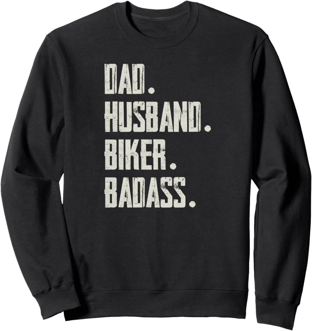 Dad Husband Rider Badass Lustig Bikerstyle Chopper Motocross Sweatshirt