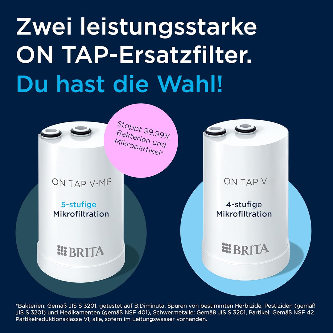 BRITA Filterkartusche ON TAP V für ON TAP Wasserfilter für den Wasserhahn (4 Monate) – Ersatzkartusc