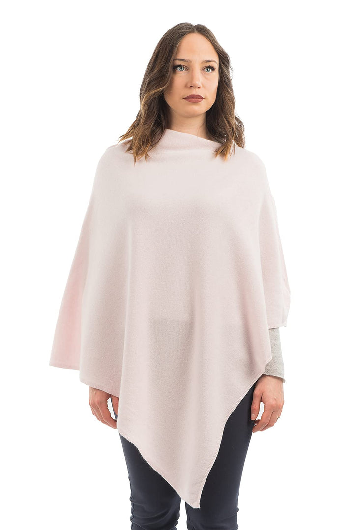 Dalle Piane Cashmere - Poncho aus Kaschmir-Gemisch - Made in Italy - Damen Einheitsgrösse Rosa, Einh