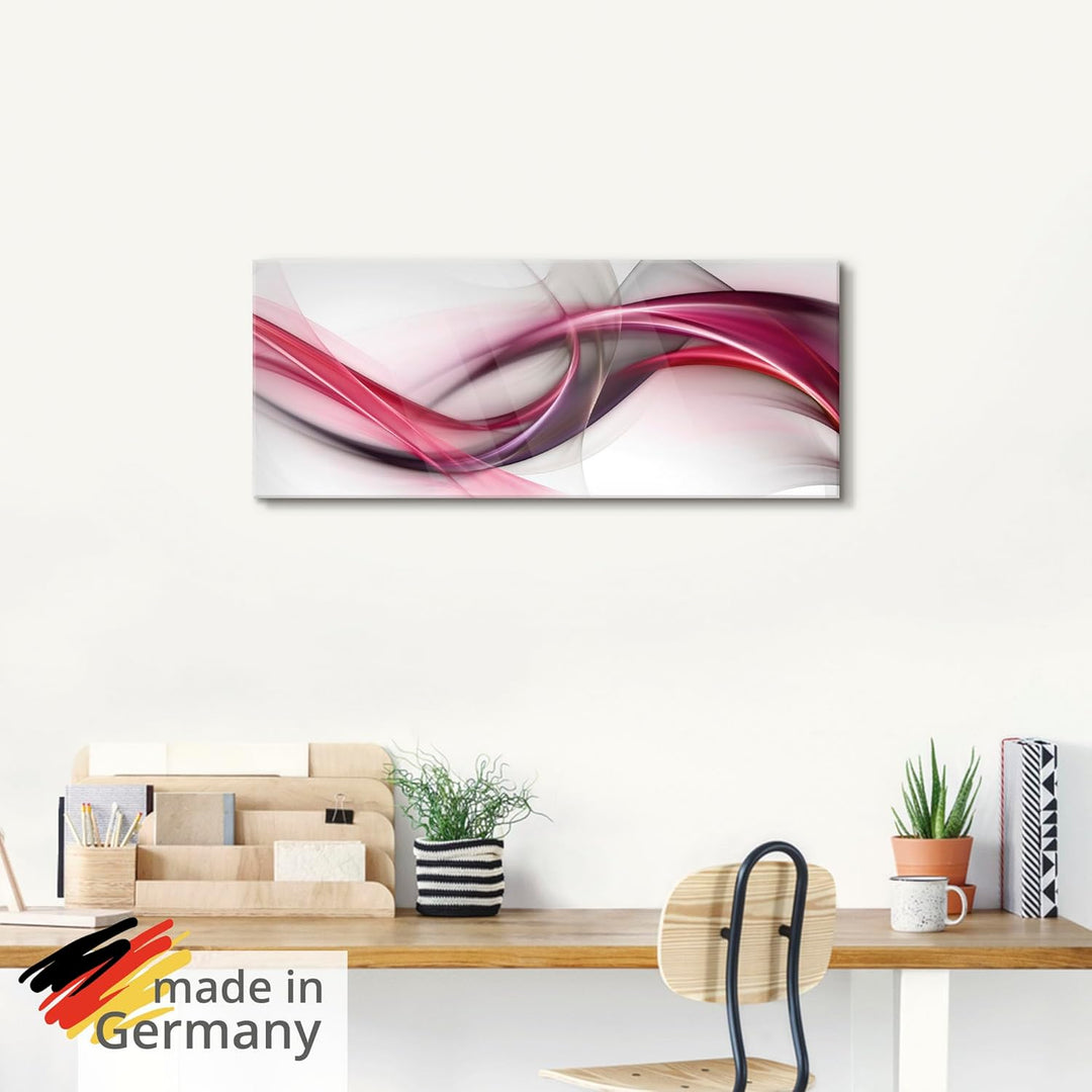ARTland Qualitätsbilder I Glasbilder Deko Glas Bilder 80 x 60 cm Abstrakte Motive Muster Streifen Di