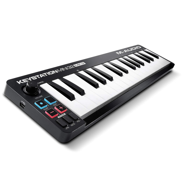 M-Audio Keystation Mini 32 MK3 - Ultra-portabler Mini USB MIDI Keyboard Controller mit MPC Beats Key