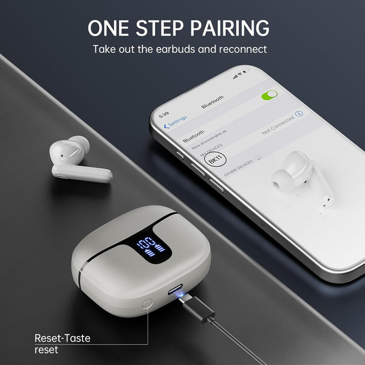 Ordtop Bluetooth Kopfhörer, Kopfhörer Kabellos Bluetooth HiFi Stereo,SY-DE25