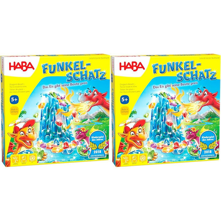 HABA Funkelschatz Brettspiel, Kinderspiel des Jahres 2018, Mitbringspiel für 2-4 Spieler ab 5 Jahren