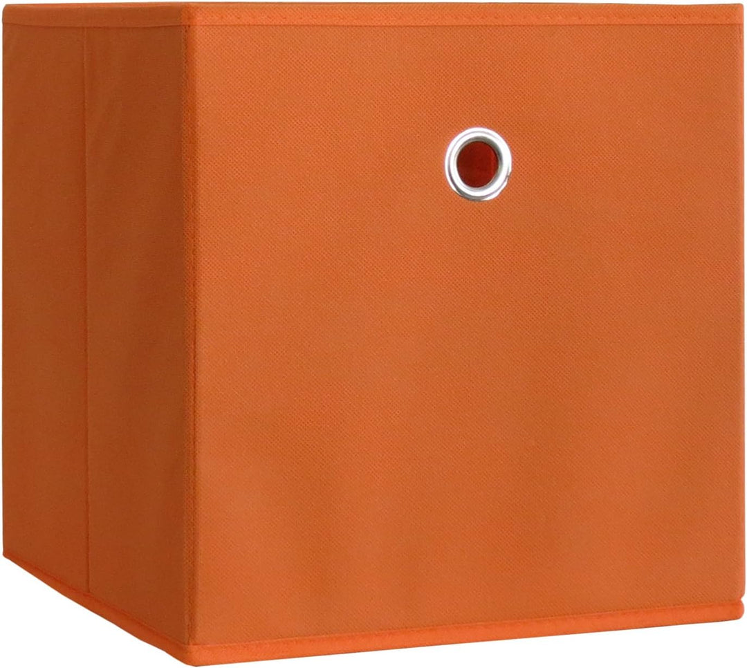 VCM 10er Set Faltbox Klappbox Stoff Kiste Faltschachtel Regalbox Aufbewahrung Boxas Orange, Orange