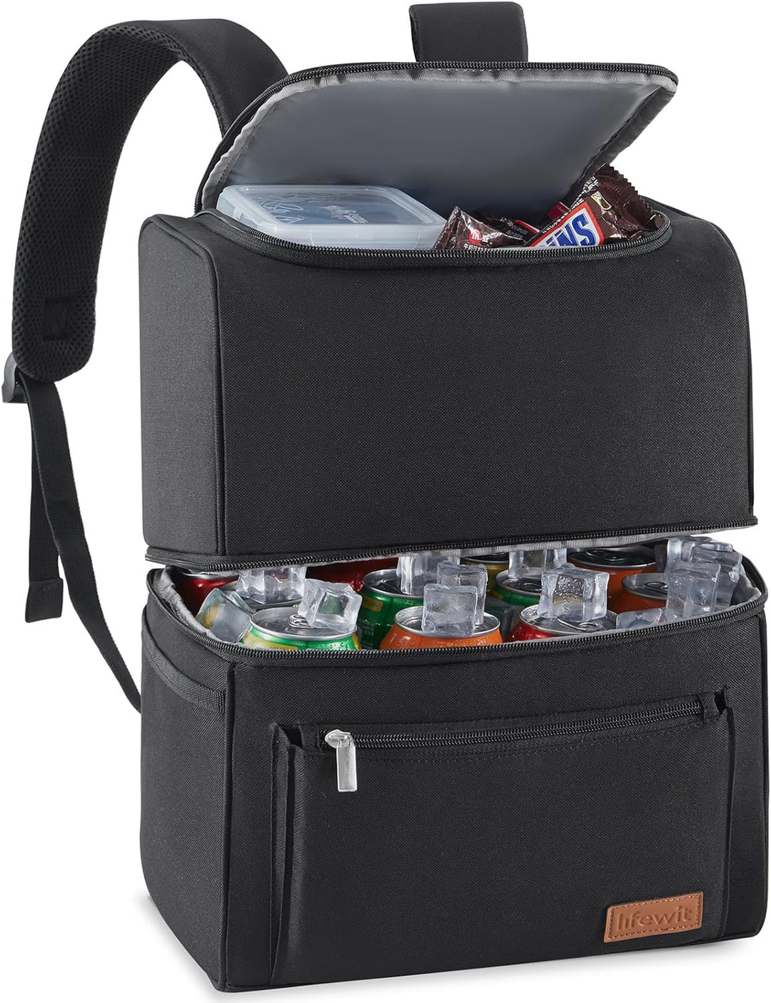 Lifewit 21L, isolierter Kühltasche, Thermo Lunchtasche, Kühlrucksack, auslaufsichere Doppeldecker-Kü