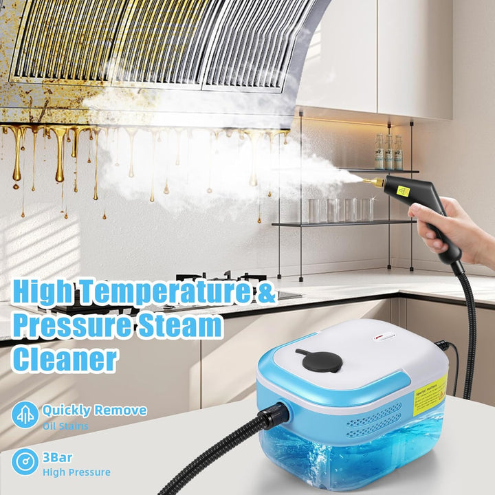 2200W Handdampfreiniger, mit 12 Zubehörteilen, 1,4L Wassertank Steam Cleaner, Dampfreiniger Handgerä