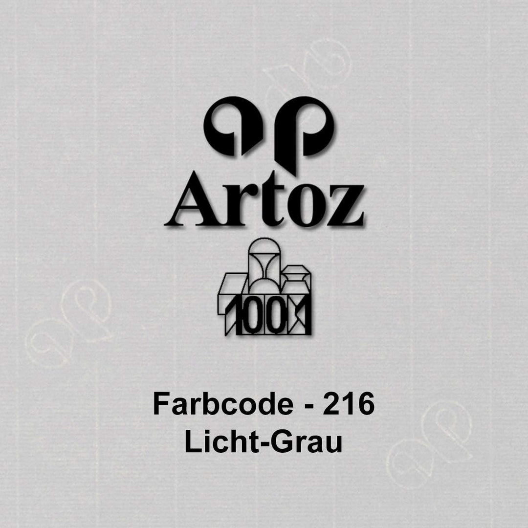 ARTOZ 100x Briefumschläge DIN Lang Licht-Grau 100 g/m² selbstklebend - DL 224x114 mm - Kuvert ohne F