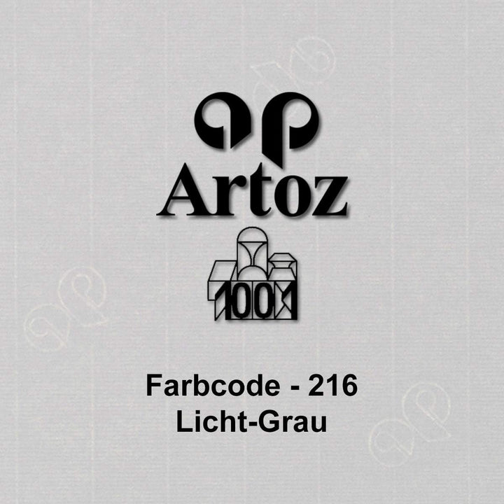ARTOZ 100x Briefumschläge DIN Lang Licht-Grau 100 g/m² selbstklebend - DL 224x114 mm - Kuvert ohne F