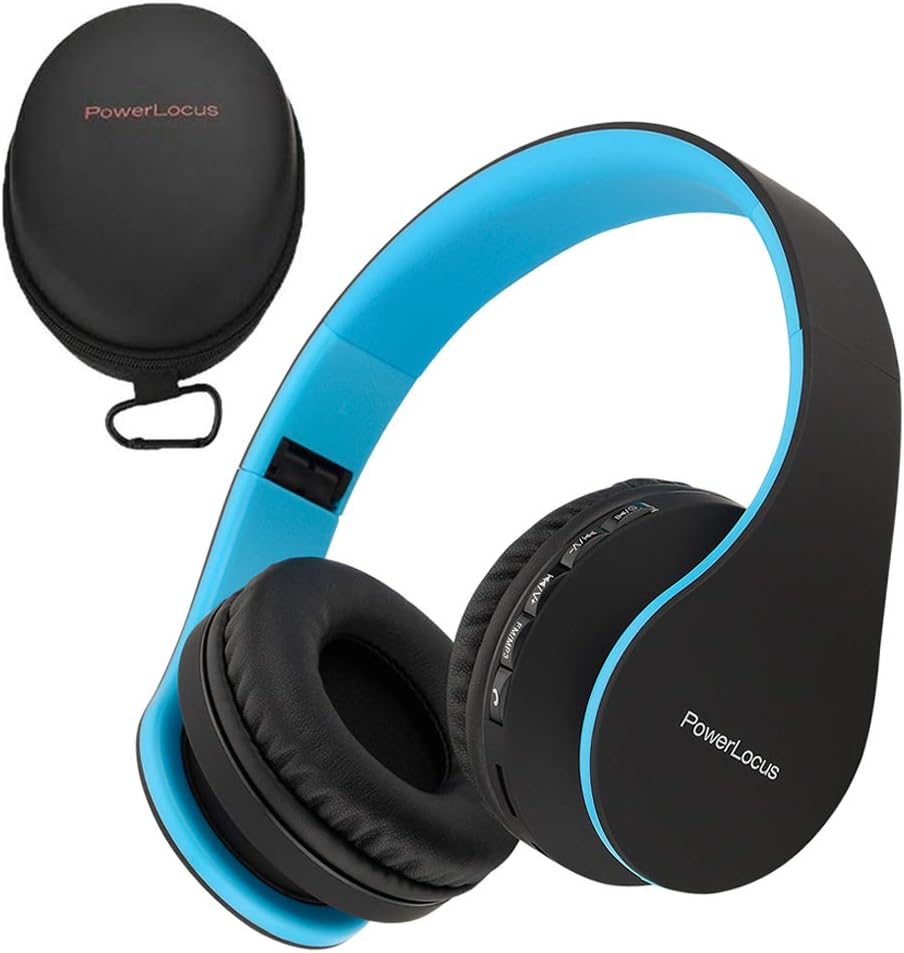 PowerLocus P1 Bluetooth Kopfhörer Kabellos, Wireless 5.0 Bluetooth Kopfhörer Over-Ear, Over Ear Kopf