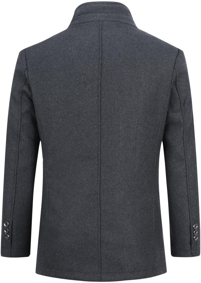 YOUTHUP Herren Wolle Mantel mit Steppweste Regular Fit Winter Wollmantel Outdoor Business Übergangsm