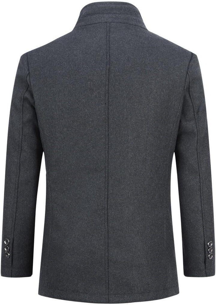 YOUTHUP Herren Wolle Mantel mit Steppweste Regular Fit Winter Wollmantel Outdoor Business Übergangsm