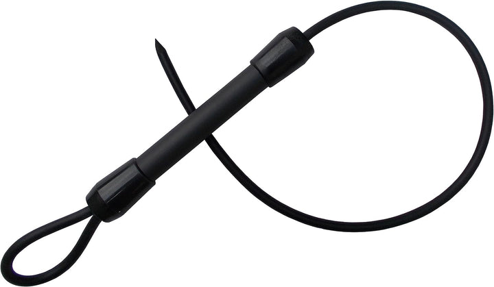 Single Tail Gummi Peitsche GP-30 (schwarz), Schwarz