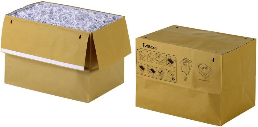 Rexel Aktenvernichter-Abfallbeutel, 50 Liter, 50 Stück, Für Rexel Mercury 50L Aktenvernichter, 21024