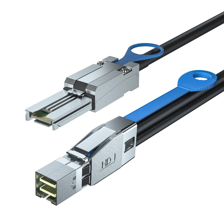 10Gtek External Mini SAS HD SFF-8644 zu Mini SAS SFF-8088 Hybrid Kabel, 4-Meter(13.2ft), SFF-8644 to