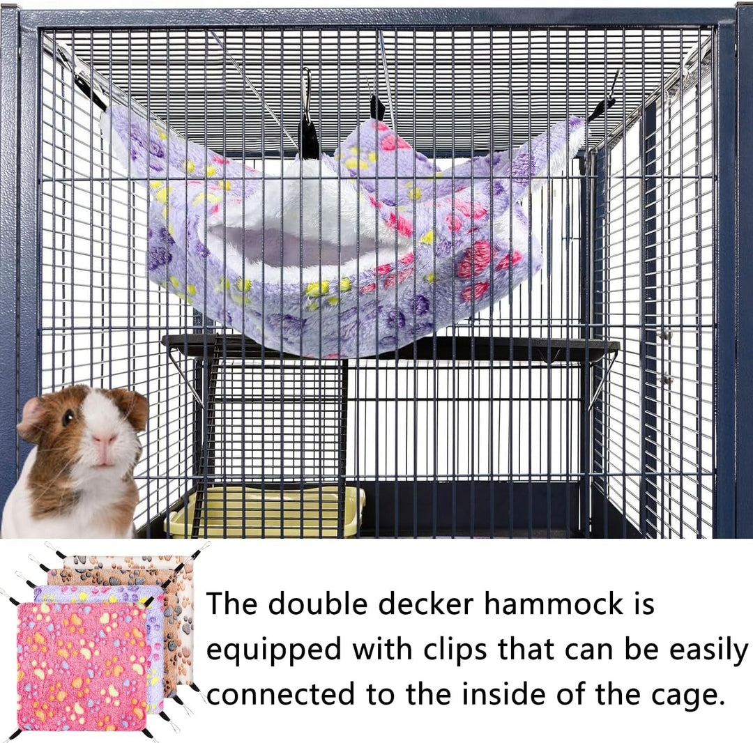 Hängematten Kleintier, 4 Stück Hängende Kleintierbetten, Warmer Plüsch