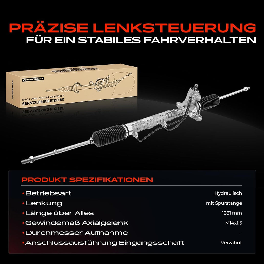 Frankberg Lenkgetriebe Servolenkgetriebe Hydraulisch für Linkslenker Kompatibel mit J.e.t.t.a II 165