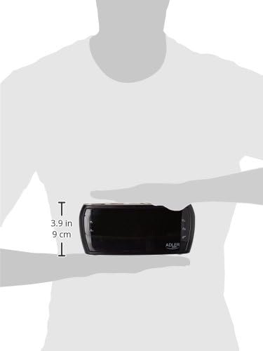 Radiowecker Uhrenradio Uhr Wecker AM/FM Radio Helligkeitsregler mit extra grossem Display Single, Si