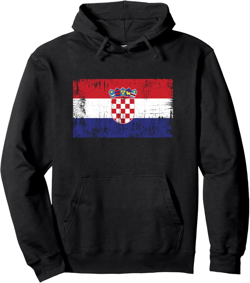 Kroatische Flagge Kroatien-Fahne Geschenk Fussball-Fan Sport Pullover Hoodie