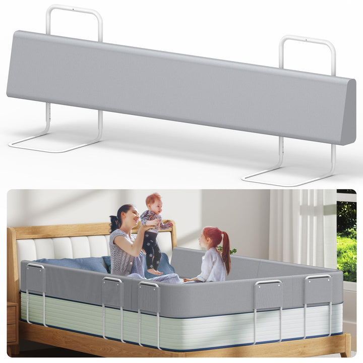 150CM Rausfallschutz Bett，Bettgitter Rausfallschutz，Bettschutzgitter für Kinder,Höhenverstellbar,Ein