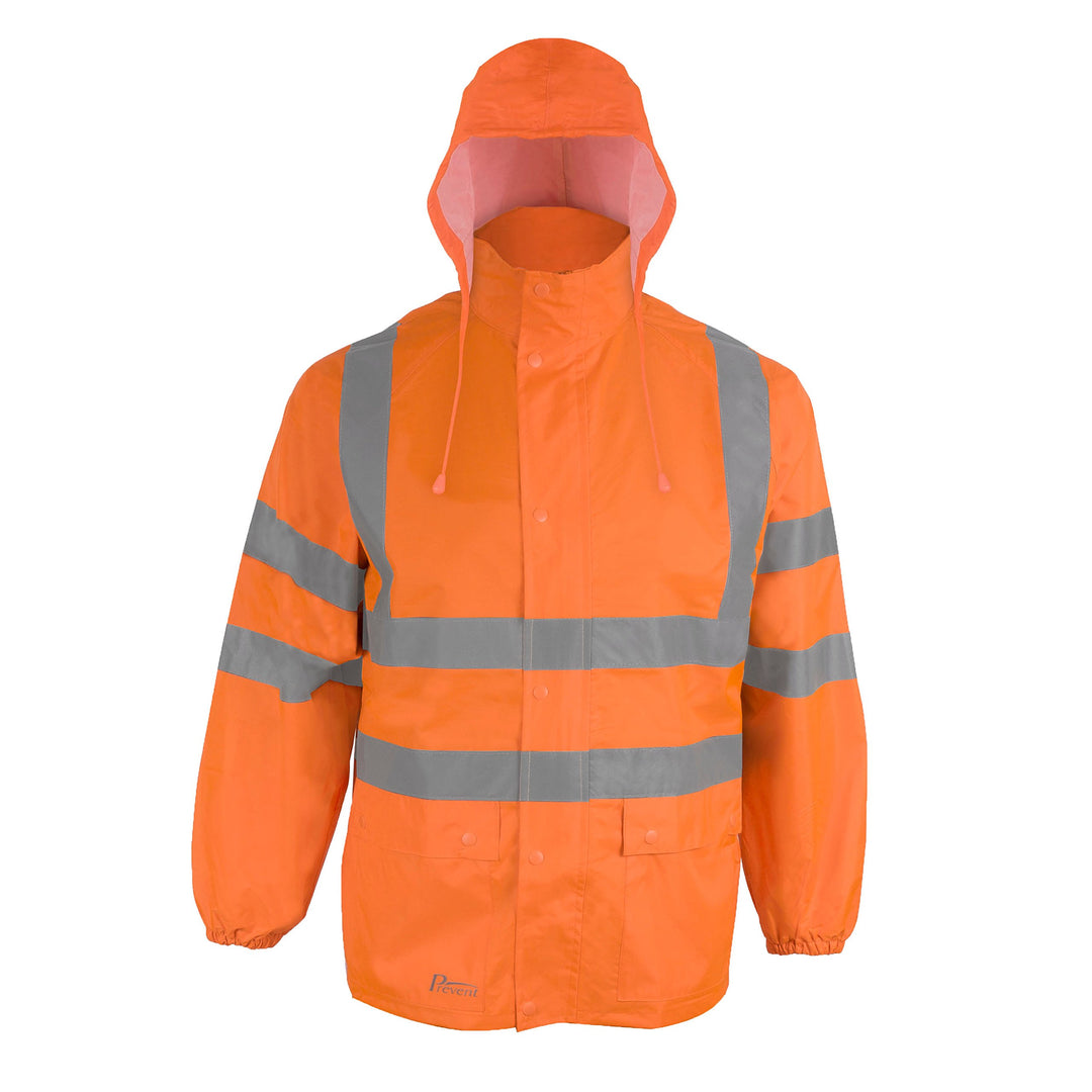 Prevent Warnschutz-Regenjacke RJO, leuchtorange, Gr. S S-6XL, S-6XL
