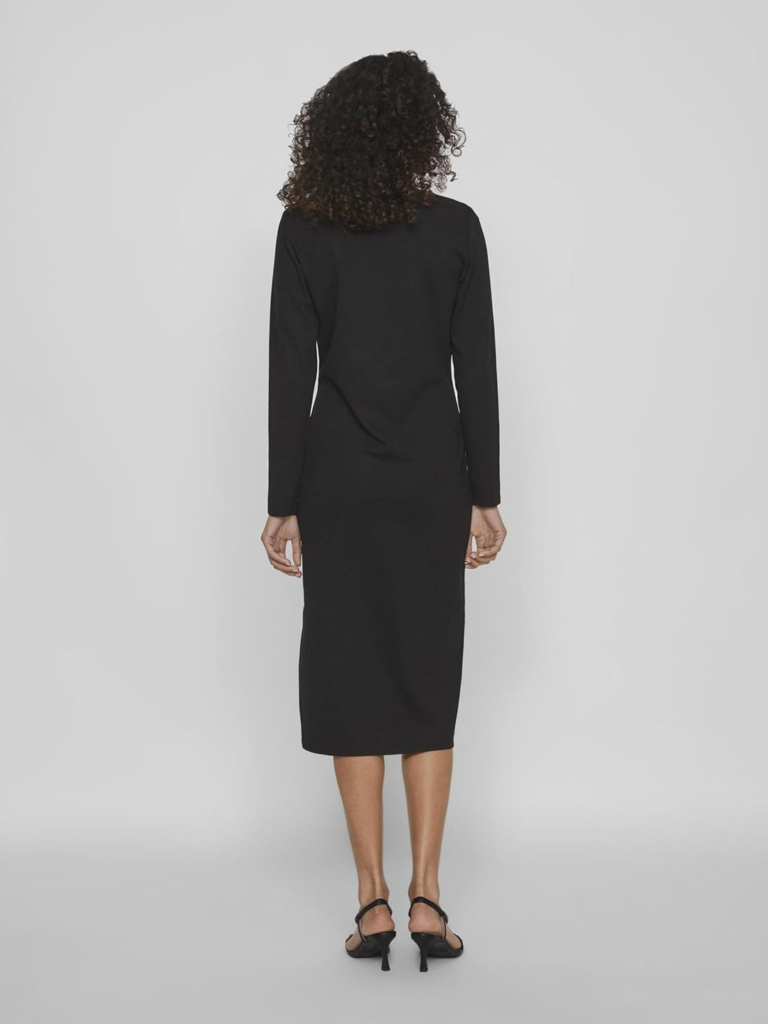 Vila Damen Viarmerone L/S Long Dress-Noos Maxikleid M Schwarz, M Schwarz