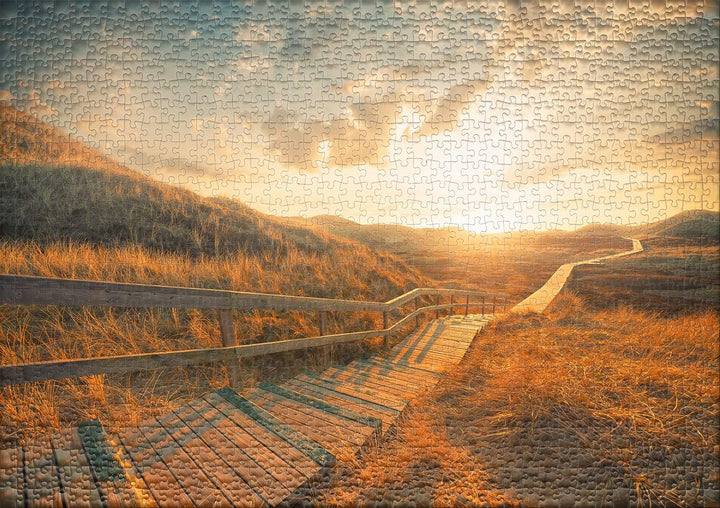 Ulmer Puzzleschmiede - Puzzle Traumpfade - klassisches 1000 Teile Puzzle mit melancholischem Motiv –