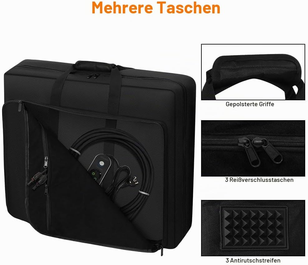 Aufbewahrungstasche für Solarpanel, Solarpanel Tasche Kompatibel mit Jackery SolarSaga 100W 100X 200