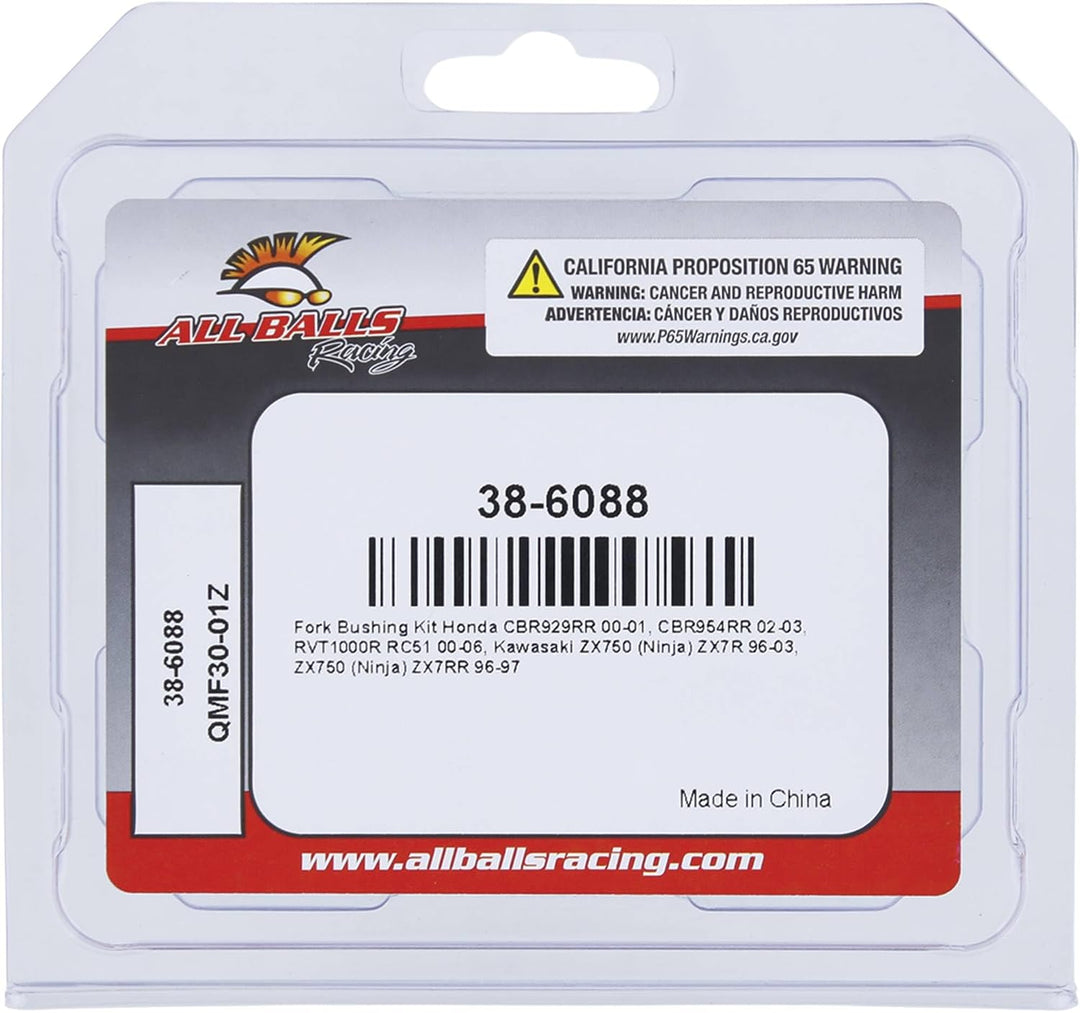 All Balls Racing 38-6088 Gabelbuchsen-Kit kompatibel mit/Ersatz für Honda CBR929RR 2000-2001, CBR954