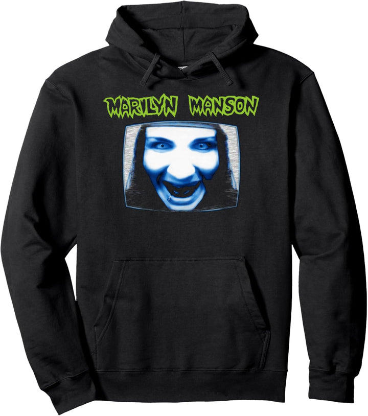 Marilyn Manson – TV with Logo Pullover Hoodie