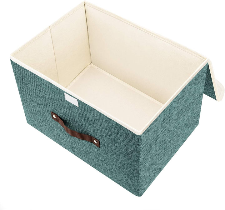 TYEERS Faltbare Aufbewahrungsbox mit Deckel, Stoff, Waschbare, Kisten Aufbewahrung mit Deckel, 38x25