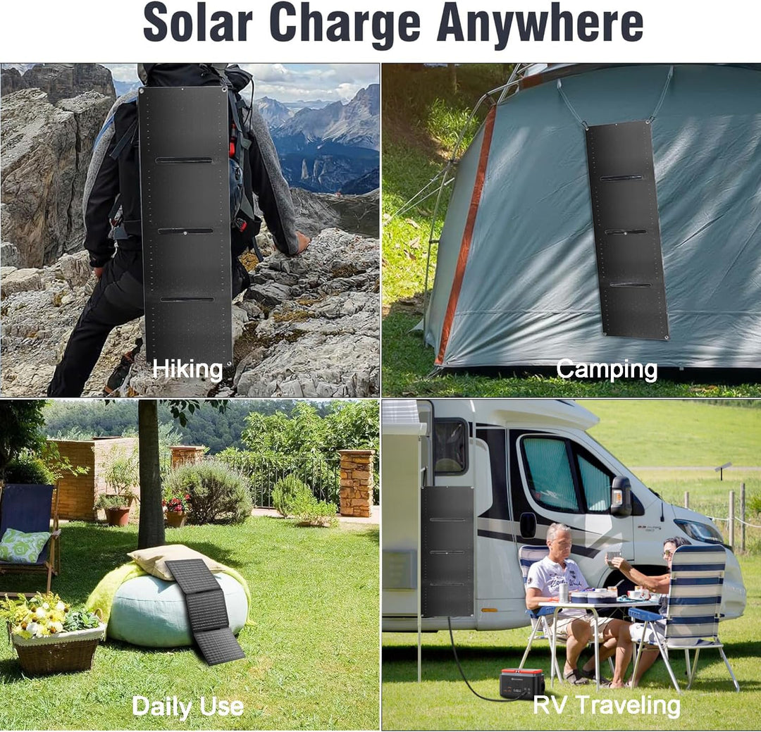 40W Solarpanel Faltbar，Mini Tragbares Solarpanel mit DC & USB-C/USB-A mit robuster Beschichtung & IP