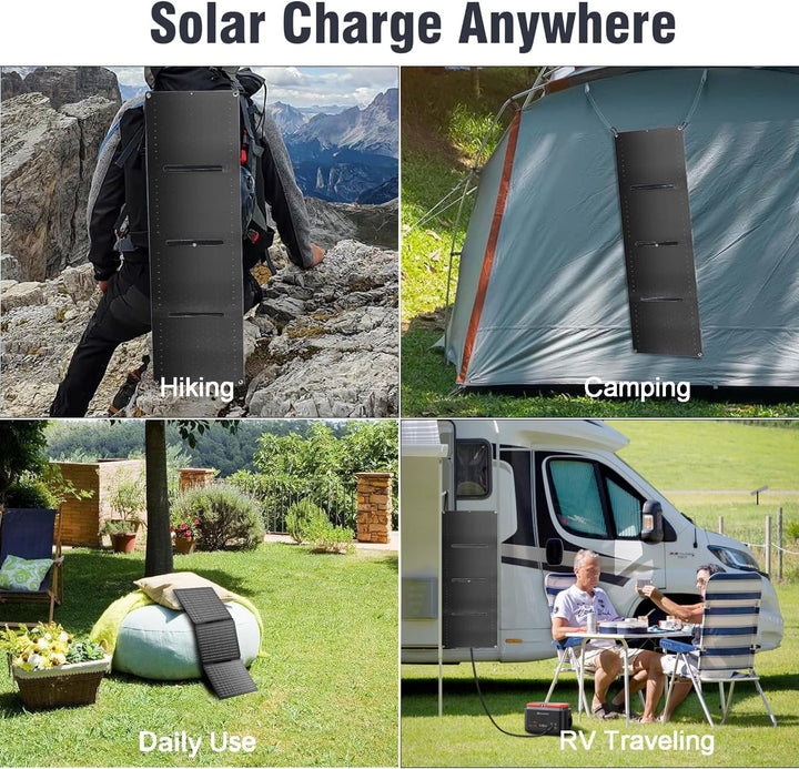 40W Solarpanel Faltbar，Mini Tragbares Solarpanel mit DC & USB-C/USB-A mit robuster Beschichtung & IP