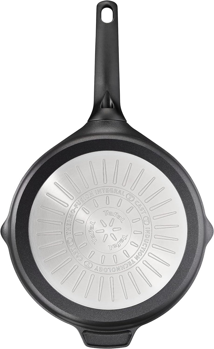 Tefal E24933 Robusto Aluguss Schmorpfanne 26 cm mit Deckel | einfache Reinigung | Antihaftversiegelu
