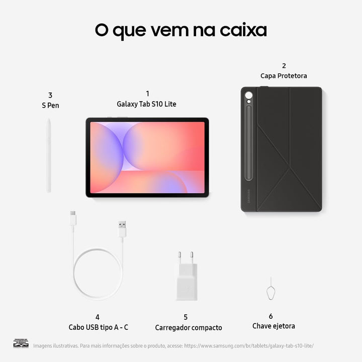 SAMSUNG Galaxy Tab S10 Lite mit S-Pen, 128 GB, 6 GB RAM, nur WLAN, 11 Zoll 90 Hz LCD, Android 15 WiF