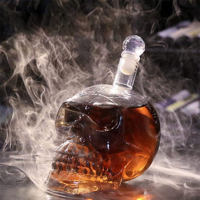 Flaschen Whiskey Skull, Whiskey Karaffe Dekanter, Totenkopf Whisky, Whisky Gläser, Kristall Whiskygl