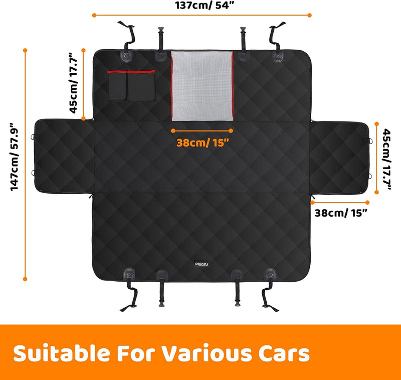 Favoto Autoschondecke für Hunde Haustier Hundedecke Auto Rückbank mit Sichtfenster Rücksitz Schutzma