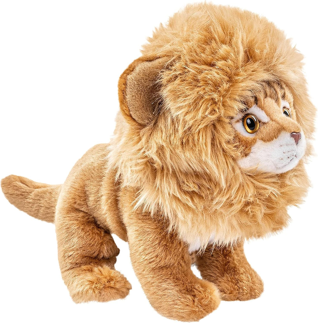 Uni-Toys - Maine-Coon-Katze mit aufsetzbarer Löwenmähne - 20 cm (Höhe) - Plüsch-Kätzchen - Plüschtie