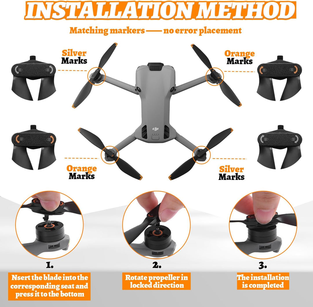8 Stück Propeller für DJI Mini 5 Pro | Drohnen Propeller Blätter Ersatzpropeller geräuscharme Blätte
