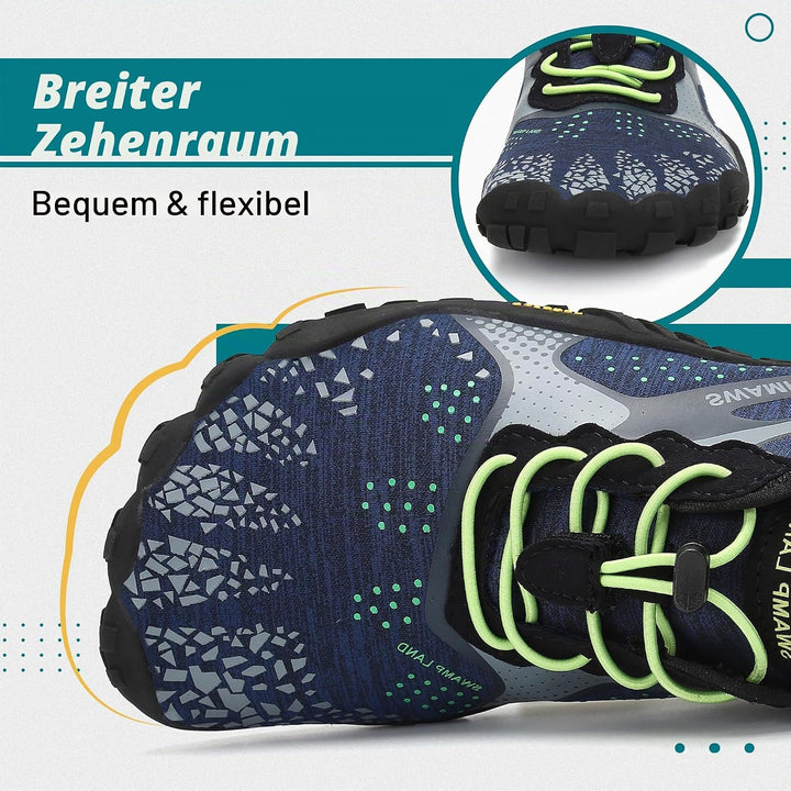 SAGUARO Unisex Barfussschuhe Outdoor Zehenschuhe mit Breite Zehenbox &amp; Zero-Drop Sohle Gr.36-48 39 E