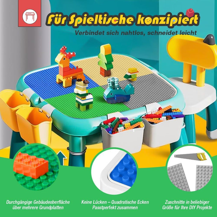 HUIZDQ 8 Stück Klassische Grundplatten für Bauklötze, 100% kompatibel mit Allen grossen Marken, mit