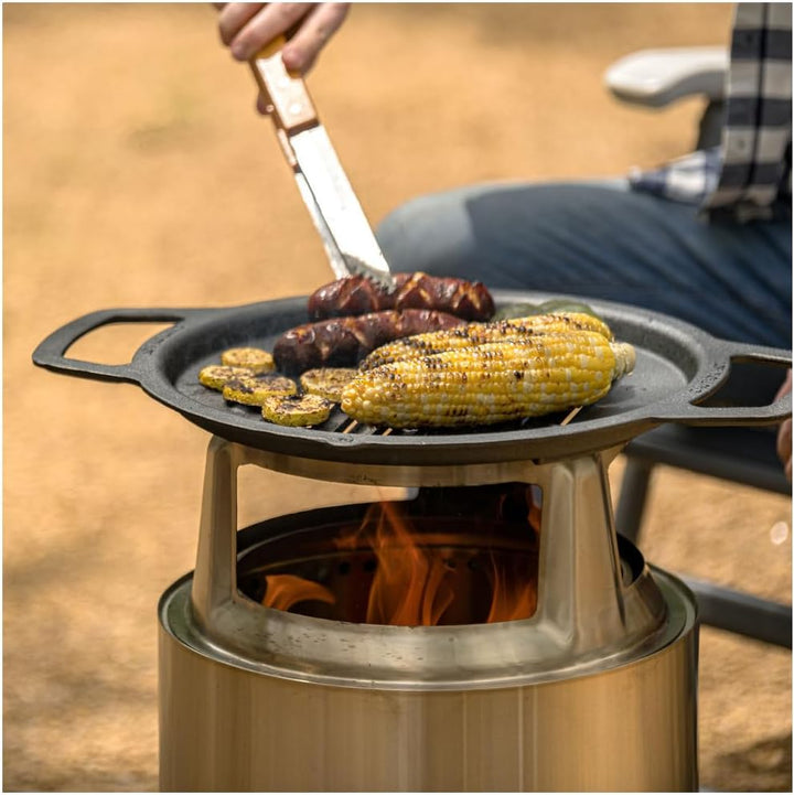 Solo Stove Gusseisen-Grillrost für Feuerschale Ranger | Grillplatte für Feuerstelle Ranger, Umbau vo