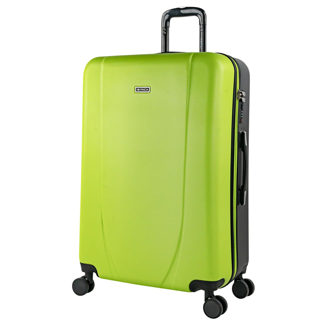 ITACA Tiber Reisekoffer, Robustes und leichtes ABS-Material, Hartschale, 50x75x30 cm, Pistazie-Anthr