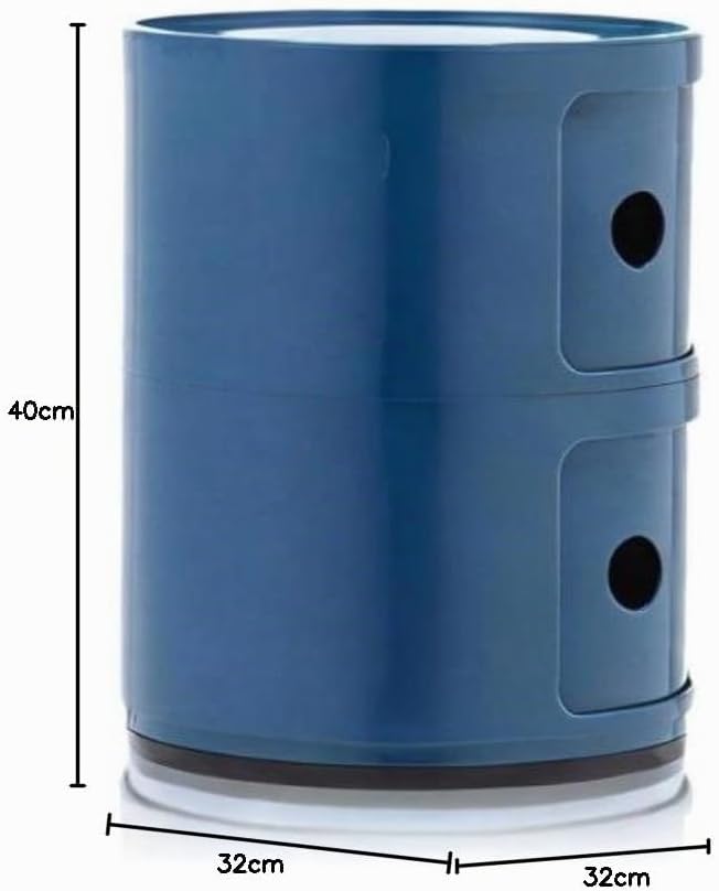 Kartell Componibili, 2 Elements, Blau, Runde Basis 2 Fächer