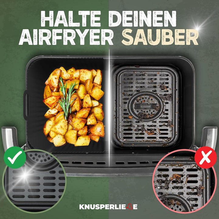 Airfryer Heissluftfritteuse Zubehör XXL SET für Airfryer Ninja Foodi Flexdrawer AF500EU 10,4 L mit 1