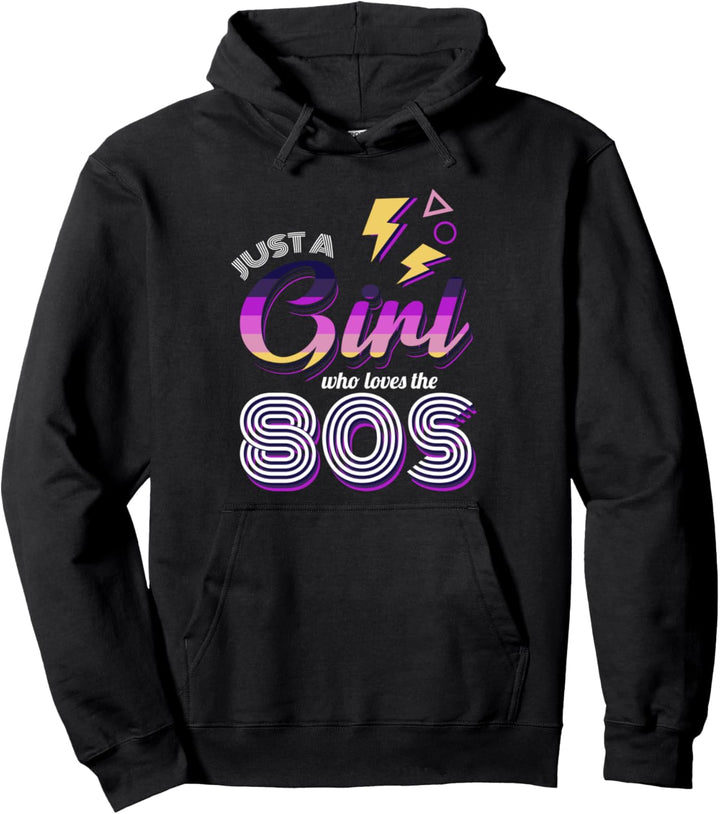 Nur ein Mädchen, das den Retro-Stil der 80er Jahre der 80er Pullover Hoodie