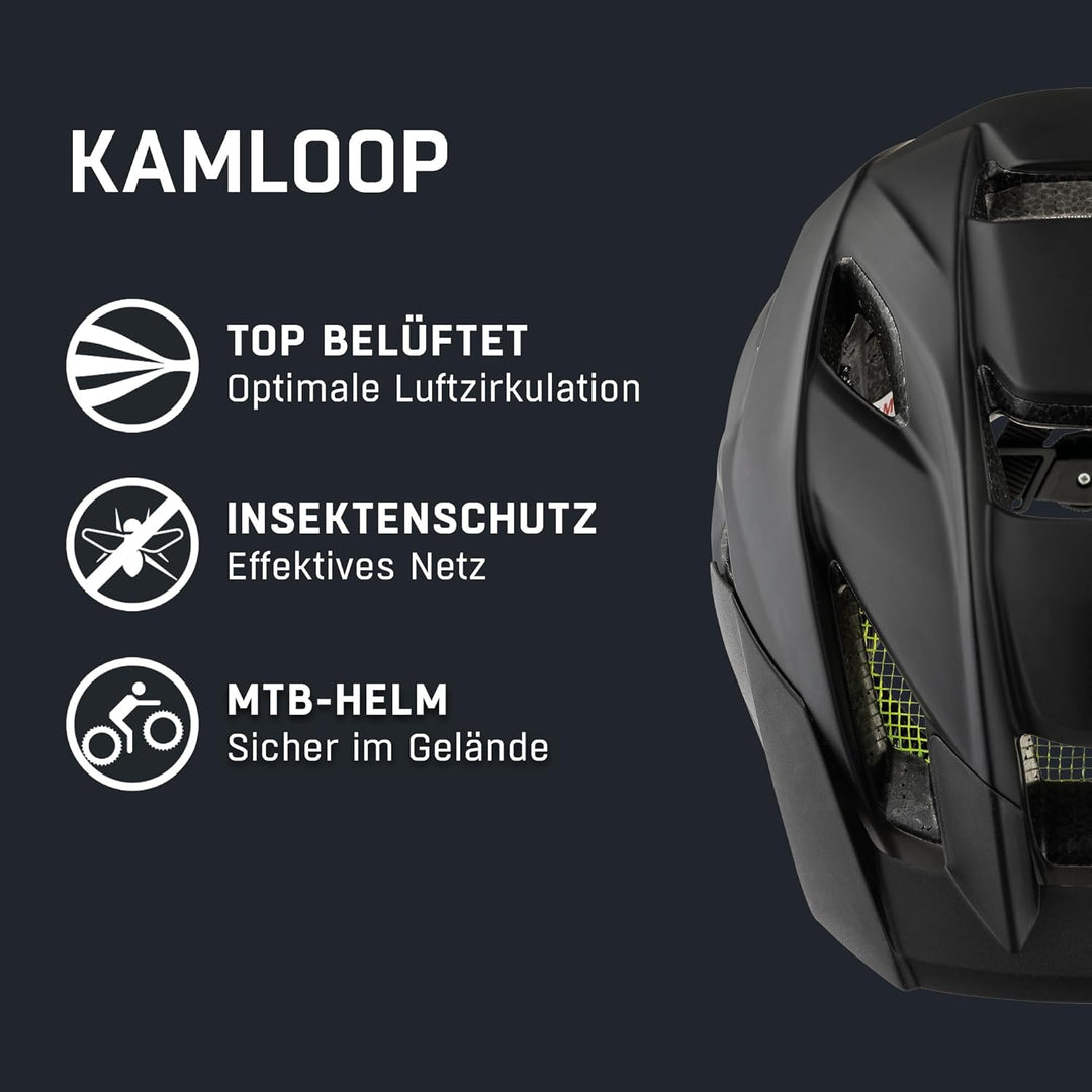 ALPINA KAMLOOP Radhelm schwarz gelb 51-55 cm, 51-55 cm