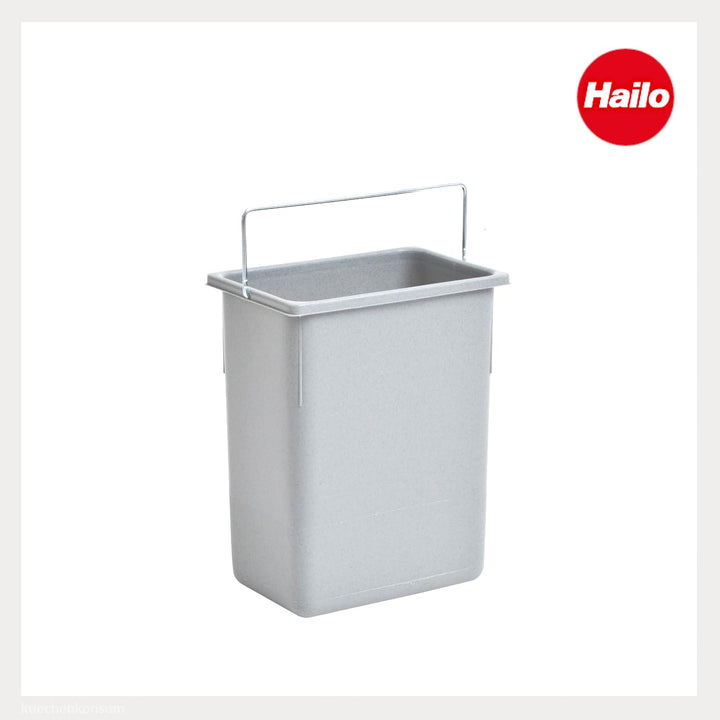 Hailo Inneneimer 1068409 | 8,5 L Abfallsammler mit verstärktem Rand | Kunststoff hellgrau für Euro-C